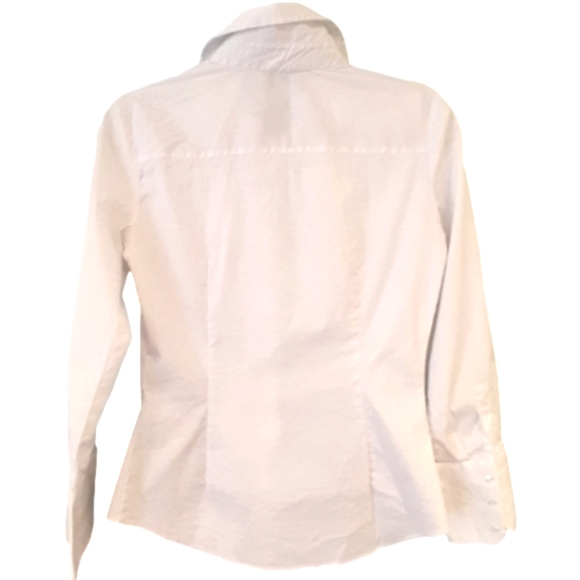 ZARA White Stretch Fitted Button Down LIKE NEW - fits more like a small - Picture 5 of 11